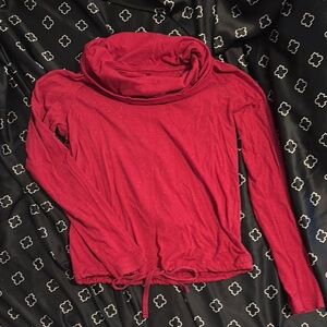 Red Cowl Neck Sweatshirt